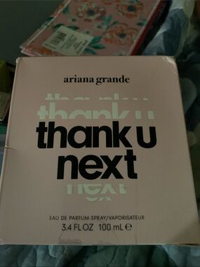 Ariana Grande Thank U Next Fragrance in Pale Pink Box